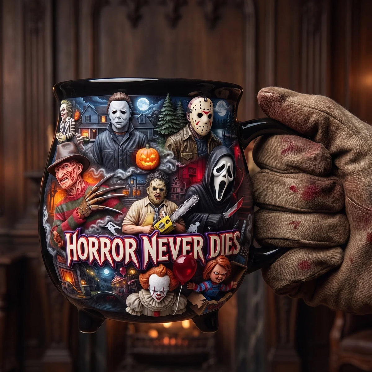 Halloween Villain Ceramic Cauldron Mug - Personalized Gifts For Halloween Cauldron Mug