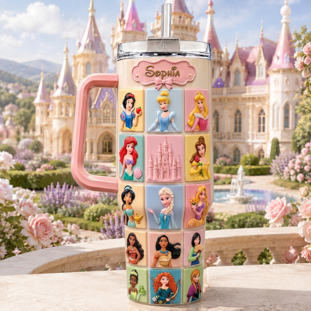 Magic Princess Tumbler - Personalized Colorful Insulated Tumbler