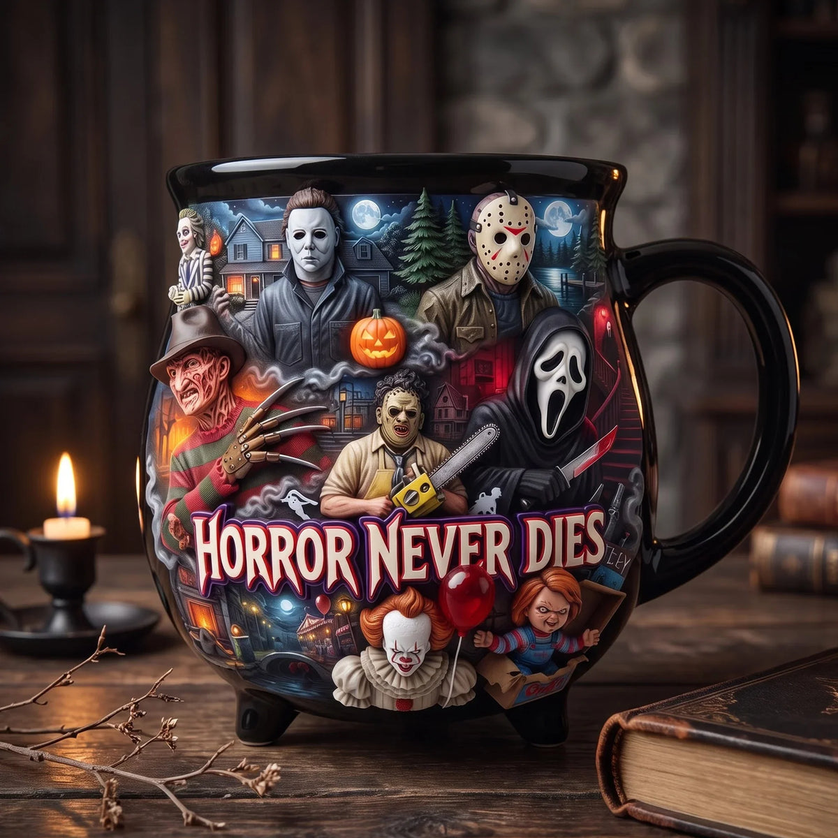 Halloween Villain Ceramic Cauldron Mug - Personalized Gifts For Halloween Cauldron Mug