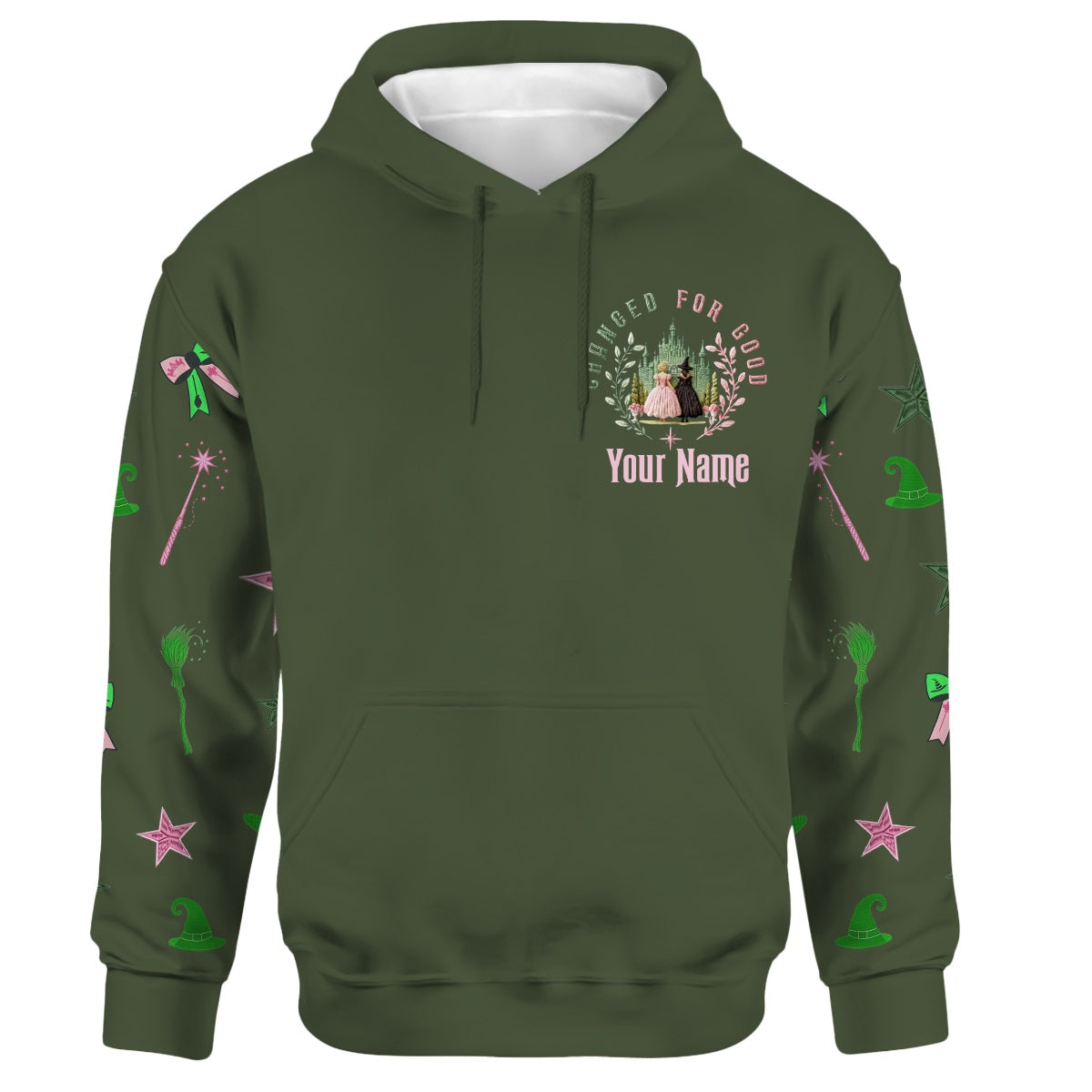Changed For Good - Personalized Green and Pink Hoodie
