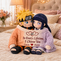 Ninja Couple - Personalized Mouse Faux Fur Shaped Pillow