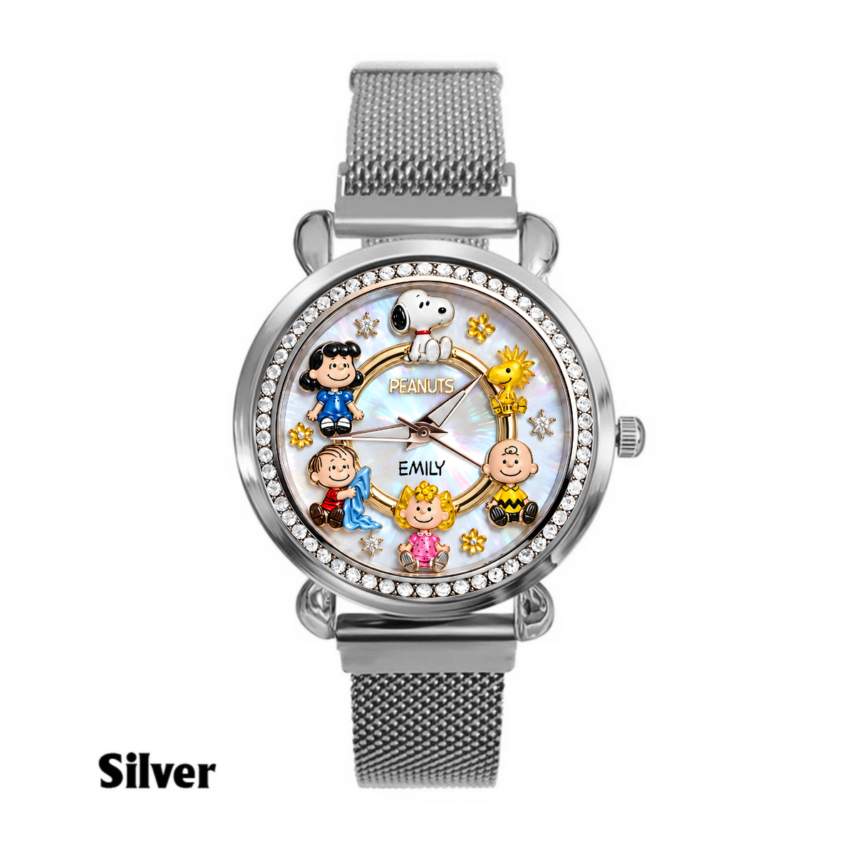 Custom Cute Puppy & Friends Handwatch - Personalized Classic Comic Watch