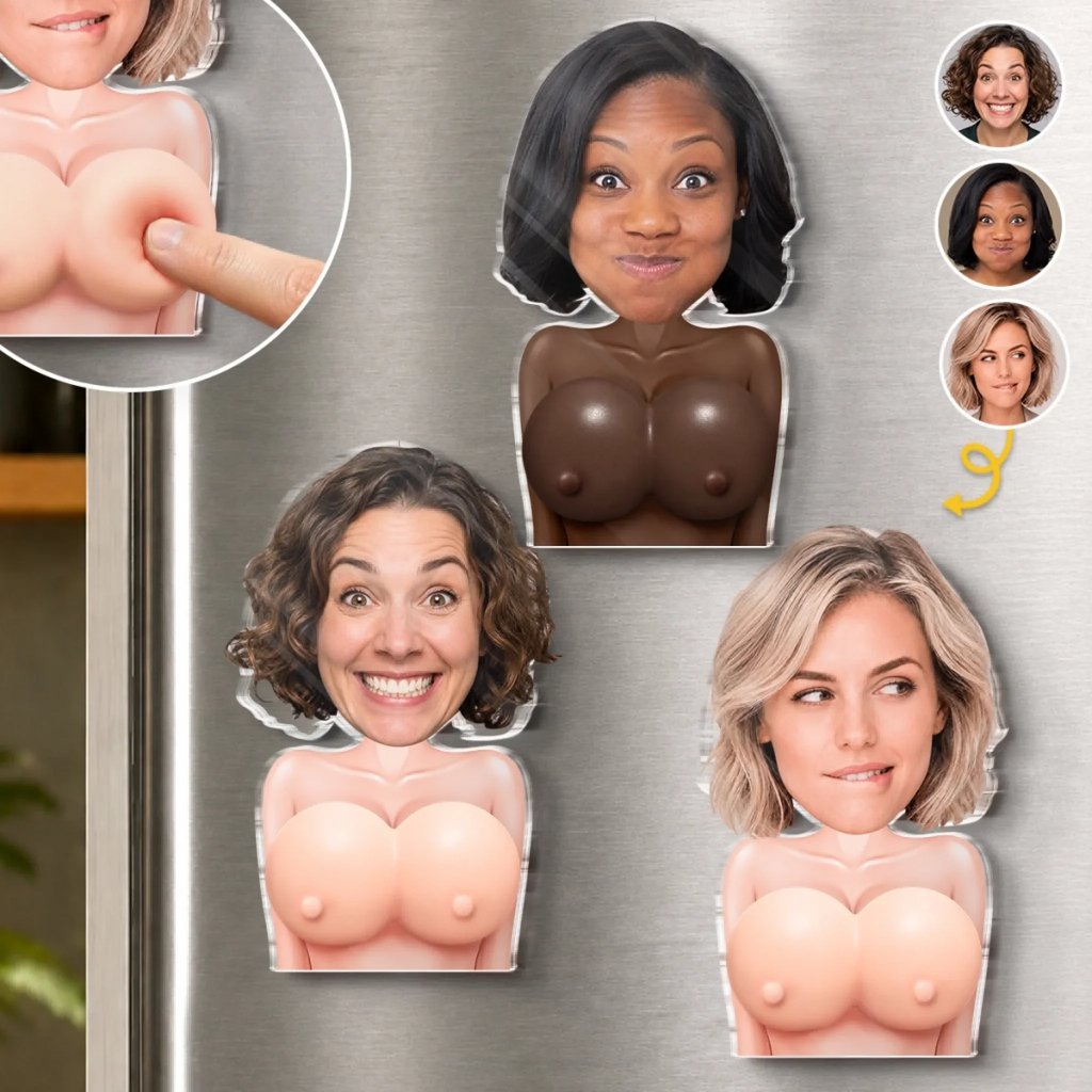 Custom Photo Squishy Acrylic Fridge Magnet – Personalized Anniversary Wedding Gifts For Husband And Wife, Him And Her