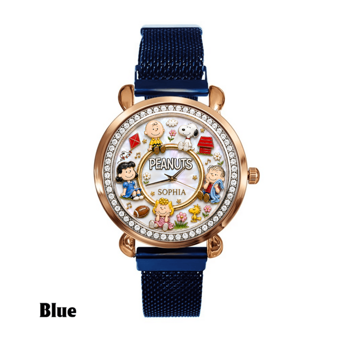 Custom Name Comic Friends Handwatch - Personalized Cute Puppy Watch