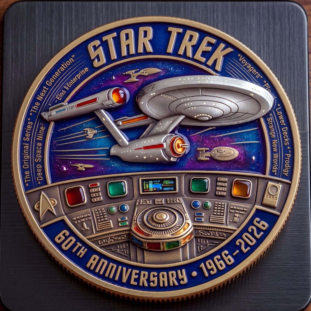 60th Anniversary Space Exploration Commemorative Coin - Sci-Fi Collector Edition Gift