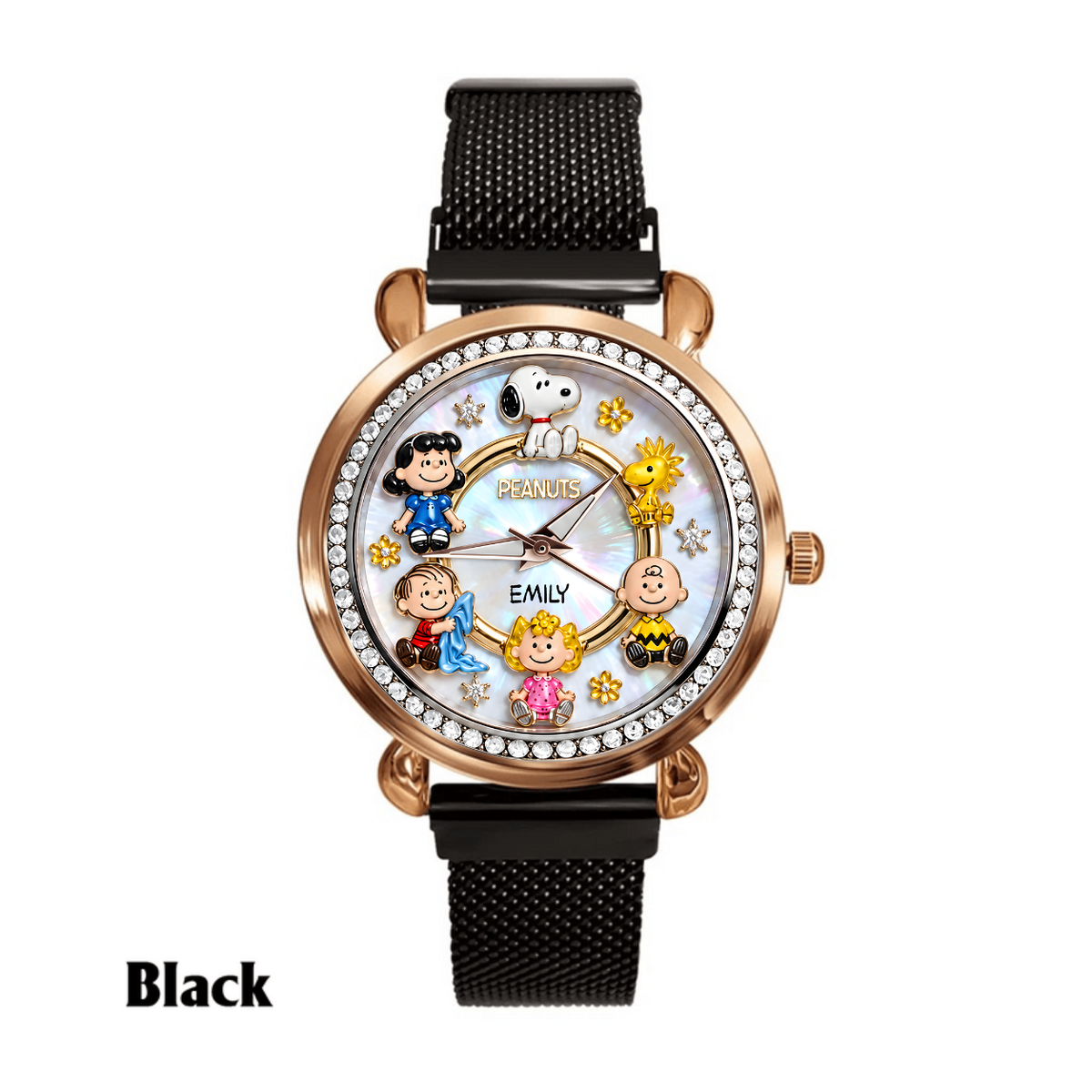 Custom Cute Puppy & Friends Handwatch - Personalized Classic Comic Watch