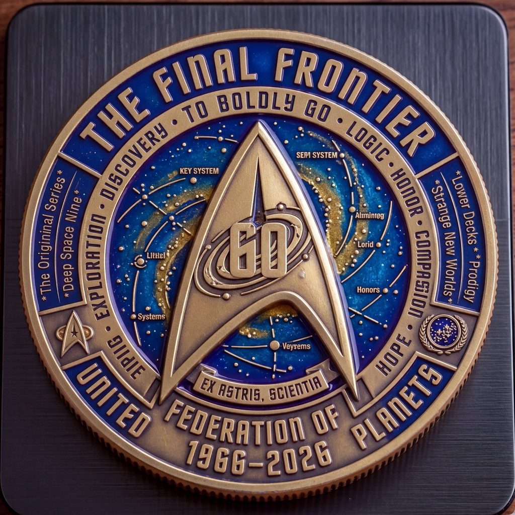60th Anniversary Space Exploration Commemorative Coin - Sci-Fi Collector Edition Gift