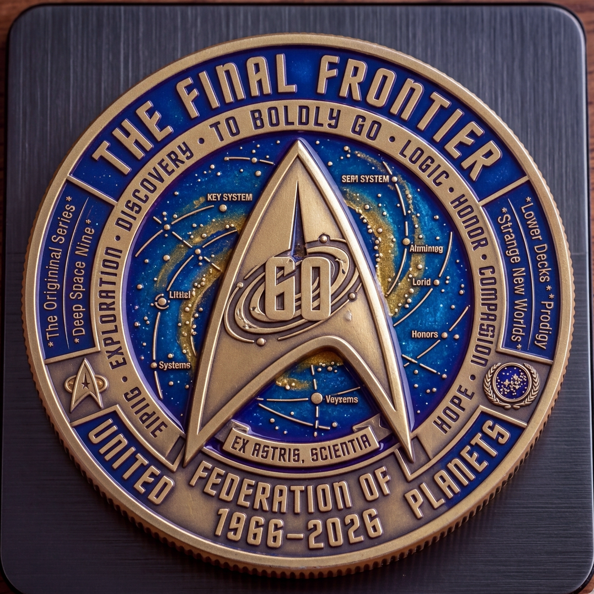 60th Anniversary Space Exploration Commemorative Coin - Sci-Fi Collector Edition Gift