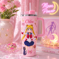 Personalized Moon Girl Tumbler - Personalized Magical Girl Anime Tumbler with Handle