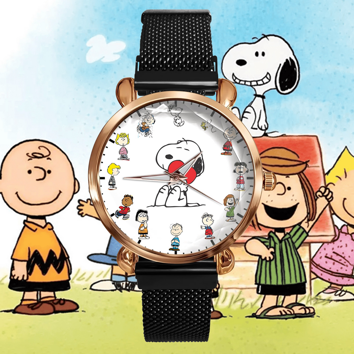 Cartoon Lover 2 Mesh Strap Quartz Watch - Personalized Gifts For Fans