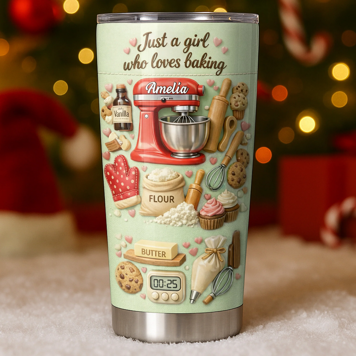 Just A Girl Who Loves Baking, Personalized Tumbler, Gift For Bakers