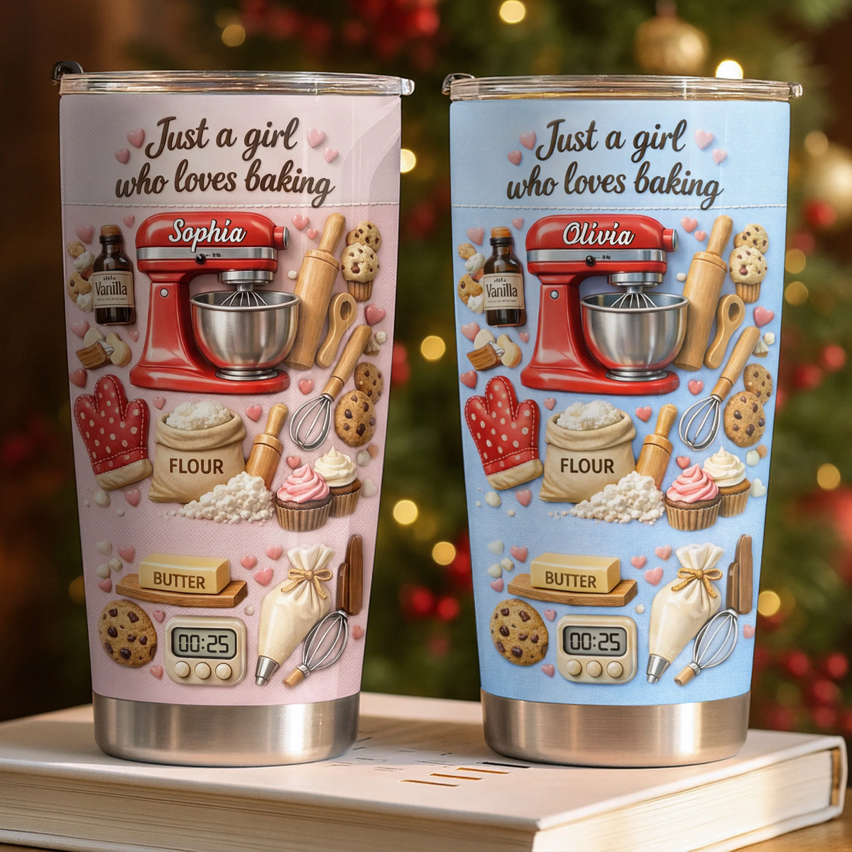 Just A Girl Who Loves Baking, Personalized Tumbler, Gift For Bakers
