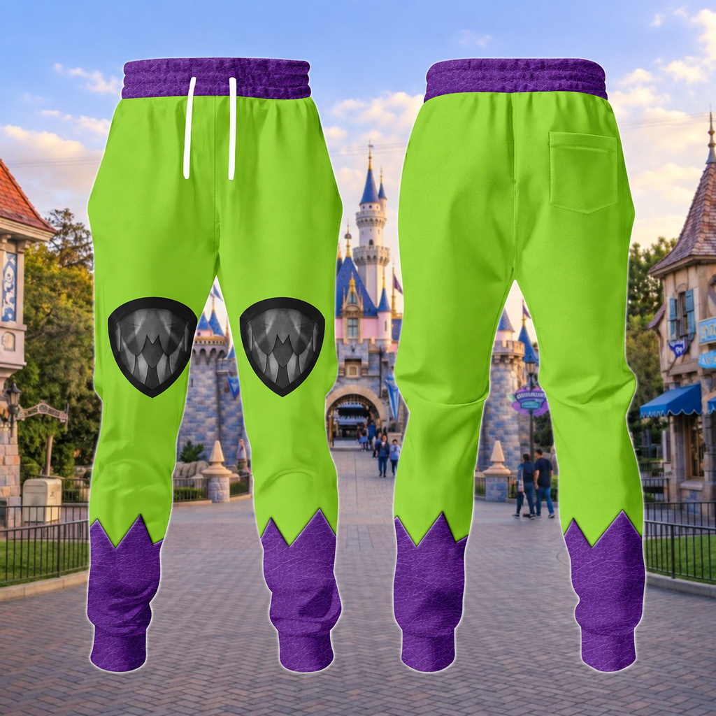 Personalized Purple & Green Villain Hoodie and Sweatpants Set
