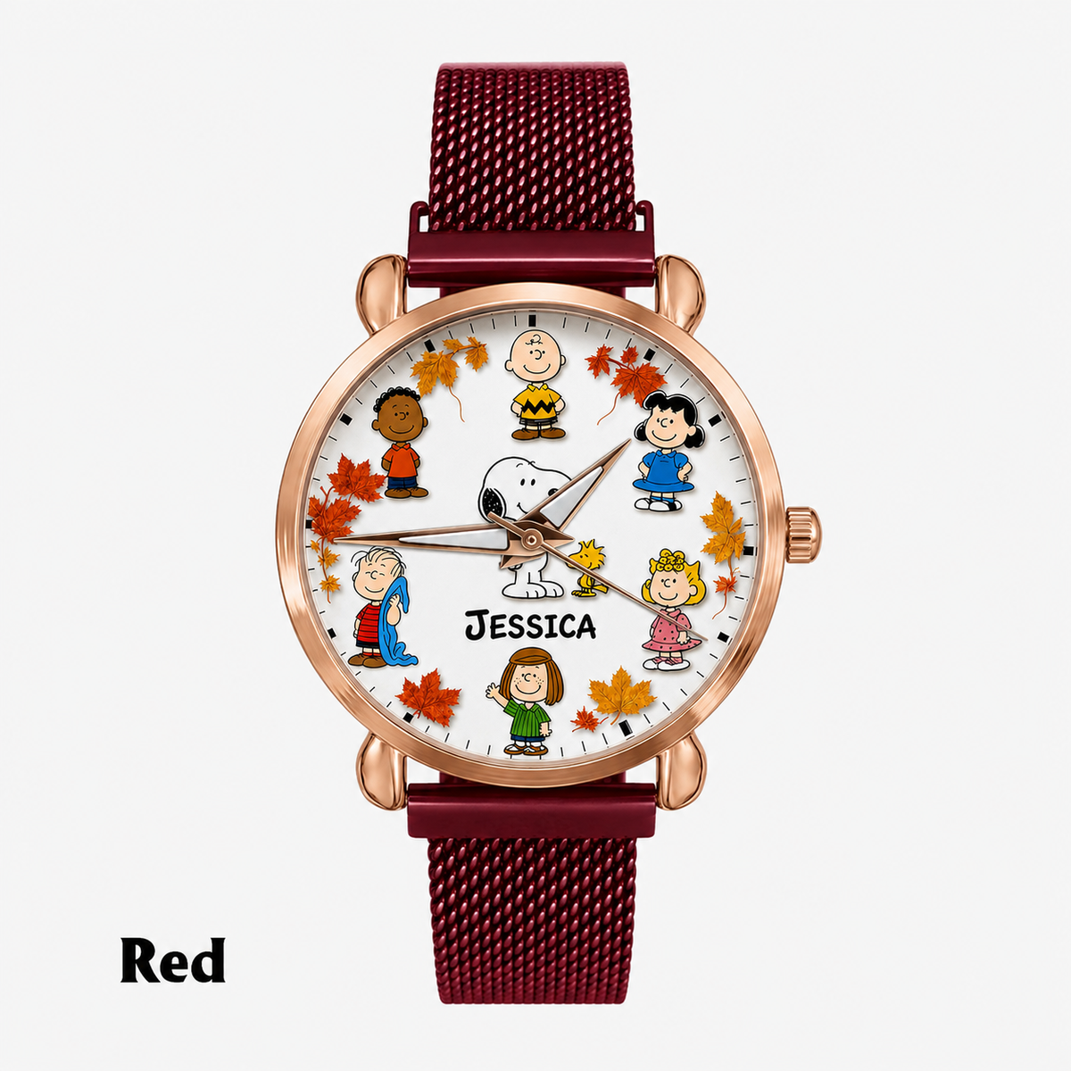 Custom Name Puppy & Friends Handwatch - Personalized Autumn Watch