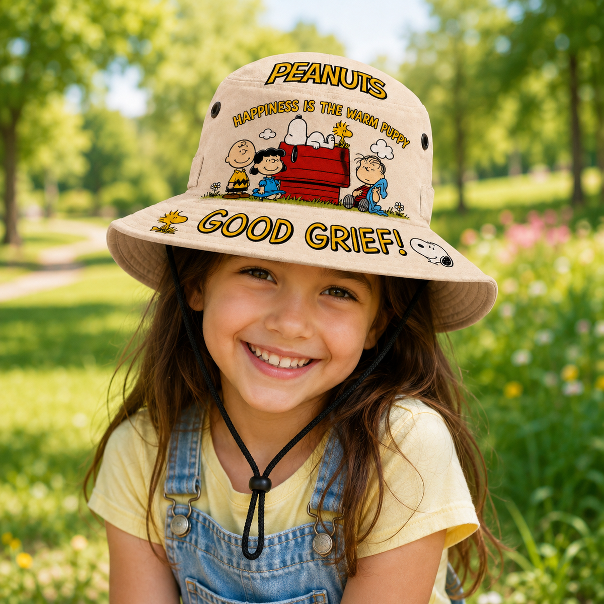 Classic Puppy & Friends Boonie Hat – Vintage Cartoon Outdoor Sun Hat