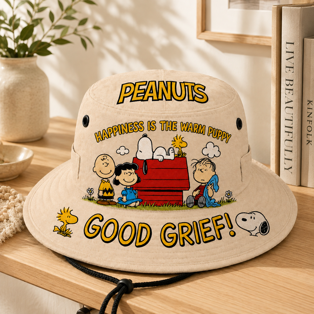 Classic Puppy & Friends Boonie Hat – Vintage Cartoon Outdoor Sun Hat