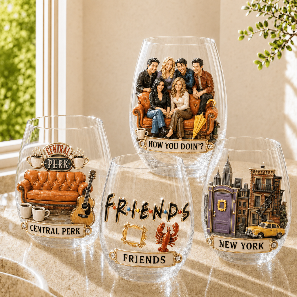 Central Coffeehouse Besties Whiskey Glass – New York Friendship Collector Gift