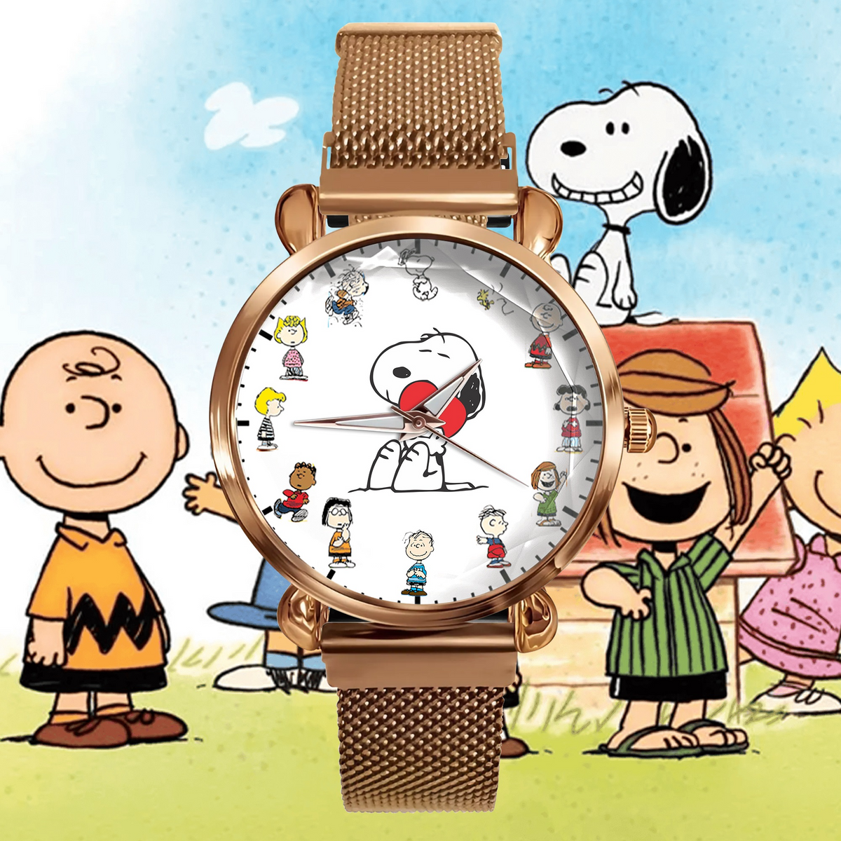 Cartoon Lover 2 Mesh Strap Quartz Watch - Personalized Gifts For Fans