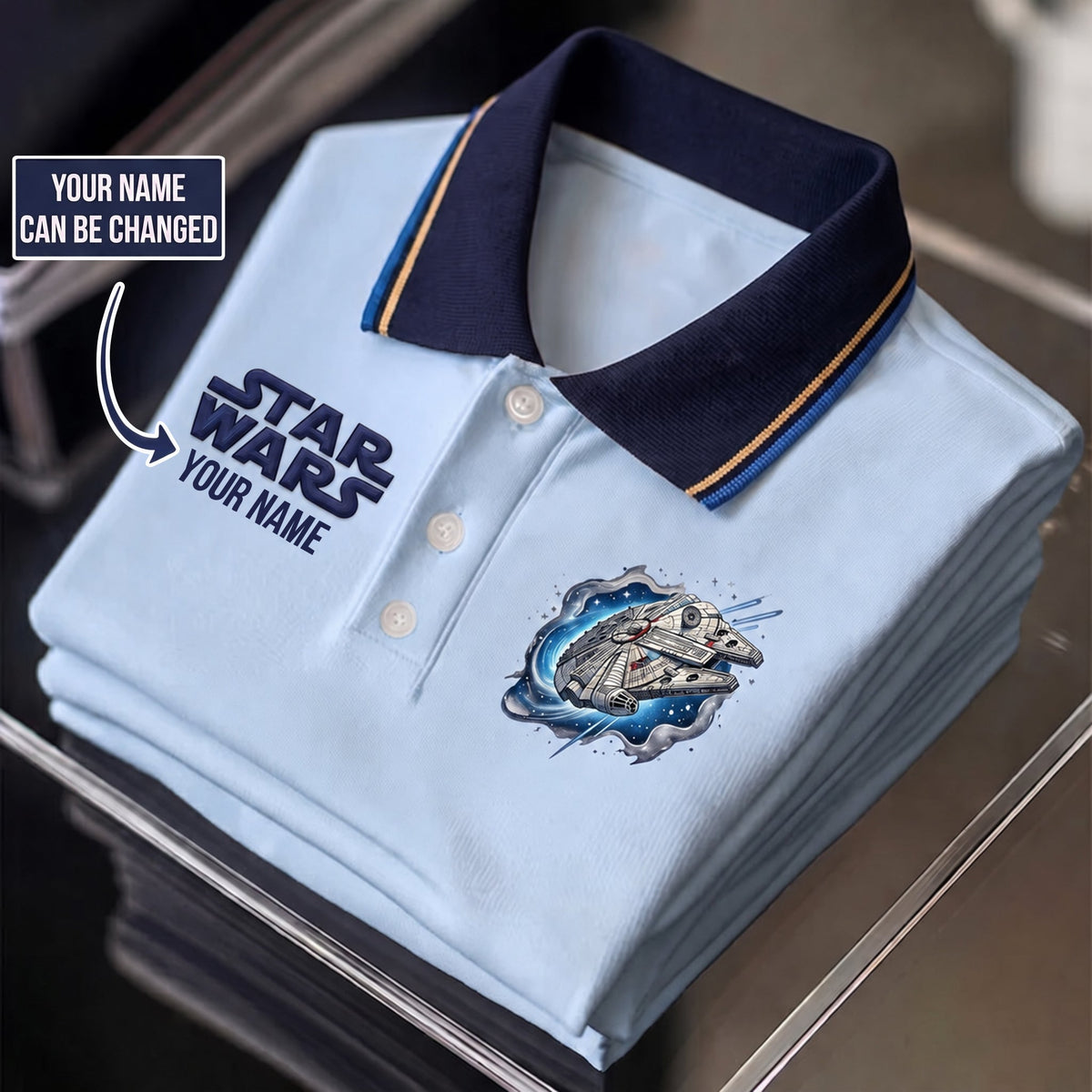 Galaxy Journey - Personalized The Force Polo Shirt