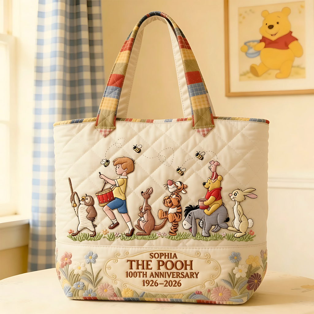 DSNY Honey Bear Celebrate 100 Years Of Friendship - Personalized Quilted Tote Bag