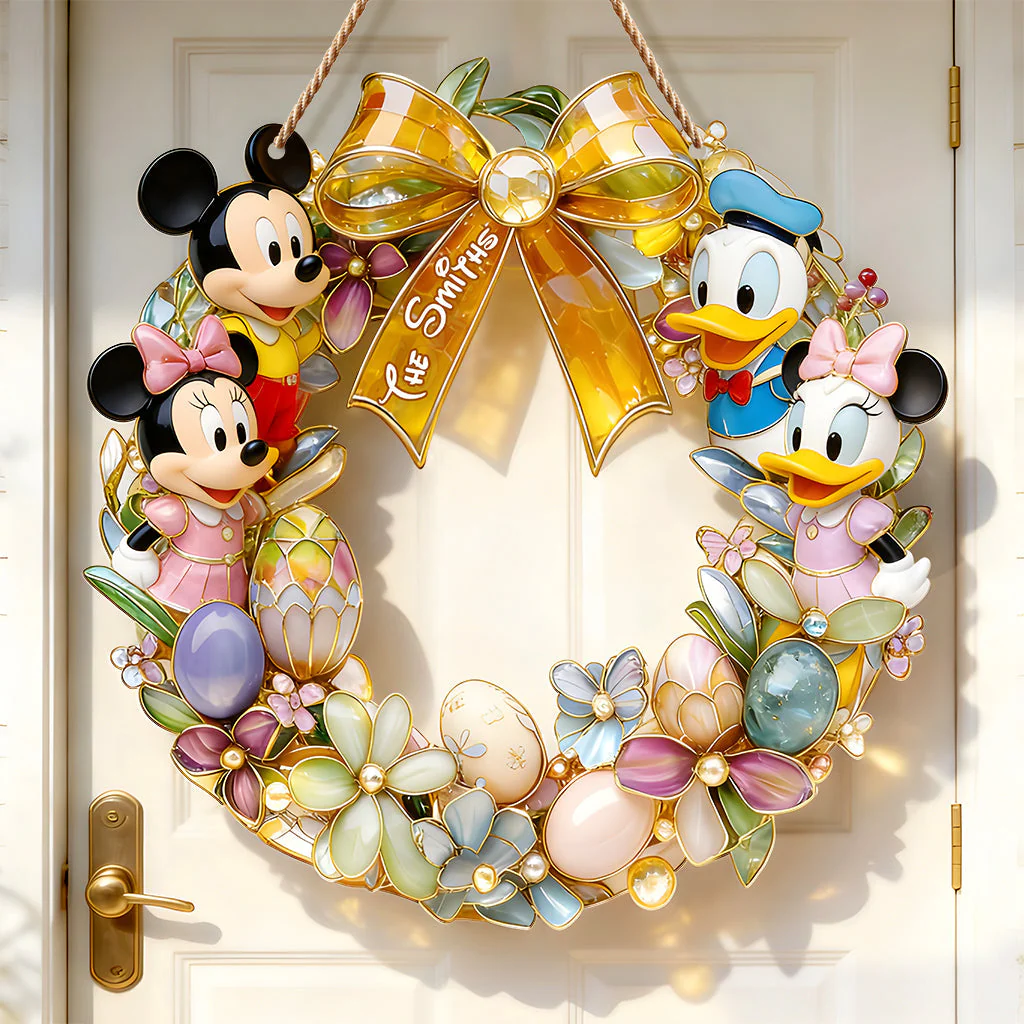 Magic Mouse Easter - Personalized Mouse Custom Shaped Wood Sign