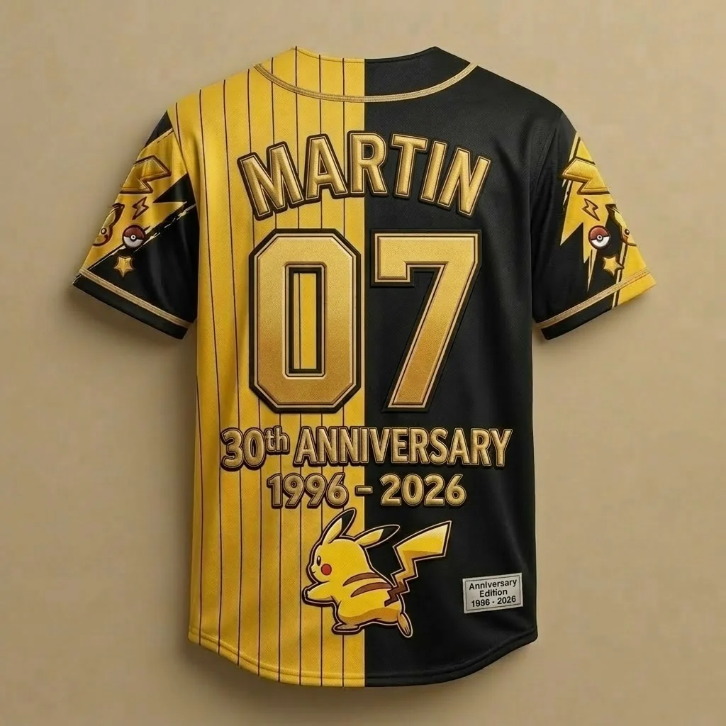 Celebrate 30 Years Of Catching Them All - Personalized Baseball Jersey