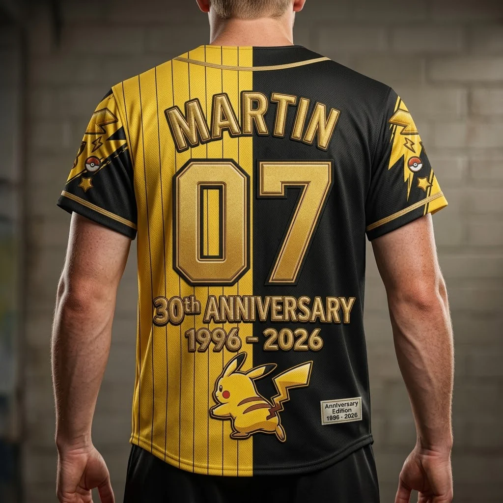 Celebrate 30 Years Of Catching Them All - Personalized Baseball Jersey