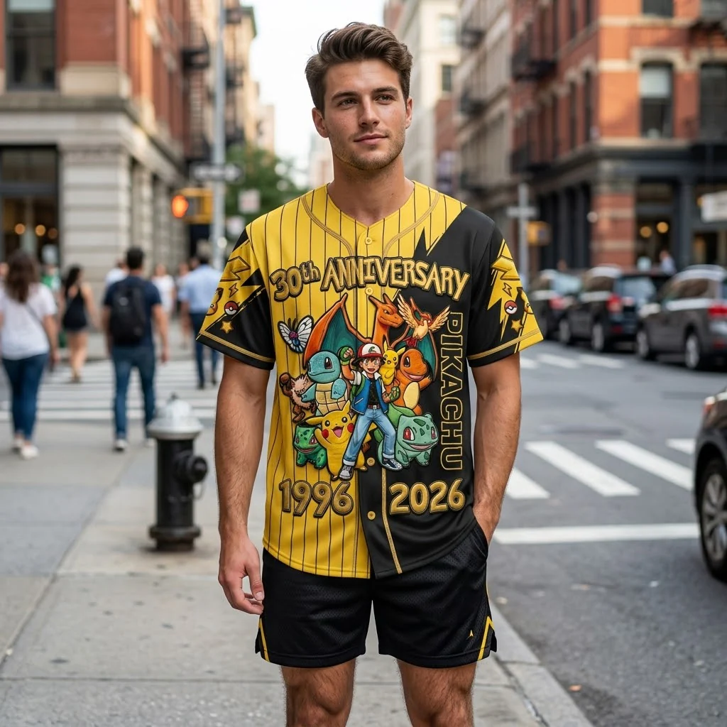 Celebrate 30 Years Of Catching Them All - Personalized Baseball Jersey