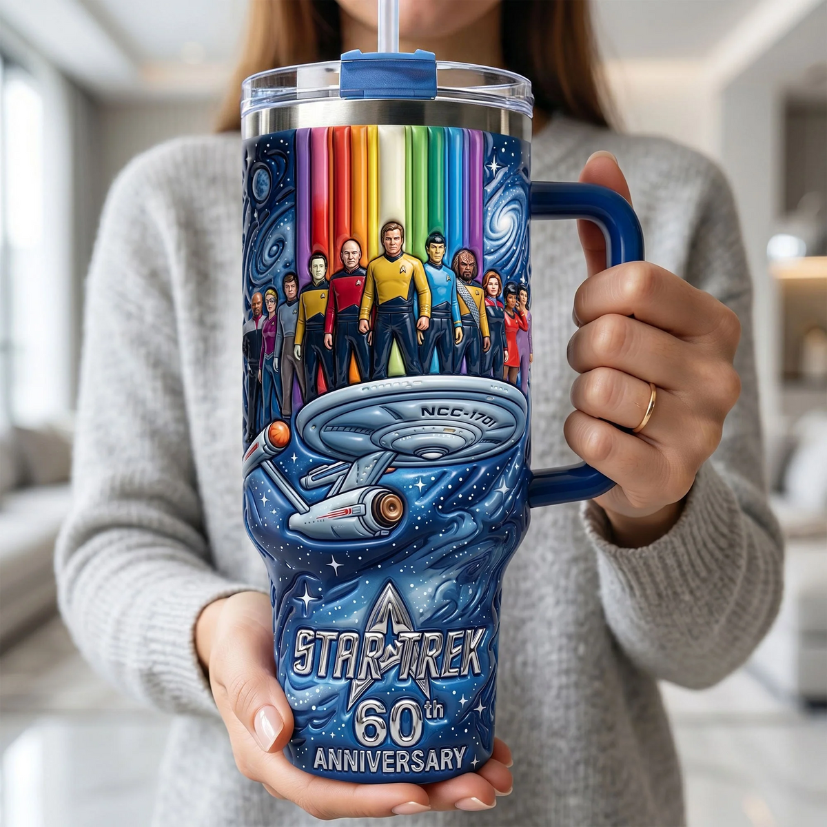 Long Time Leap Tumbler With Handle - Personalized Anniversary Gifts