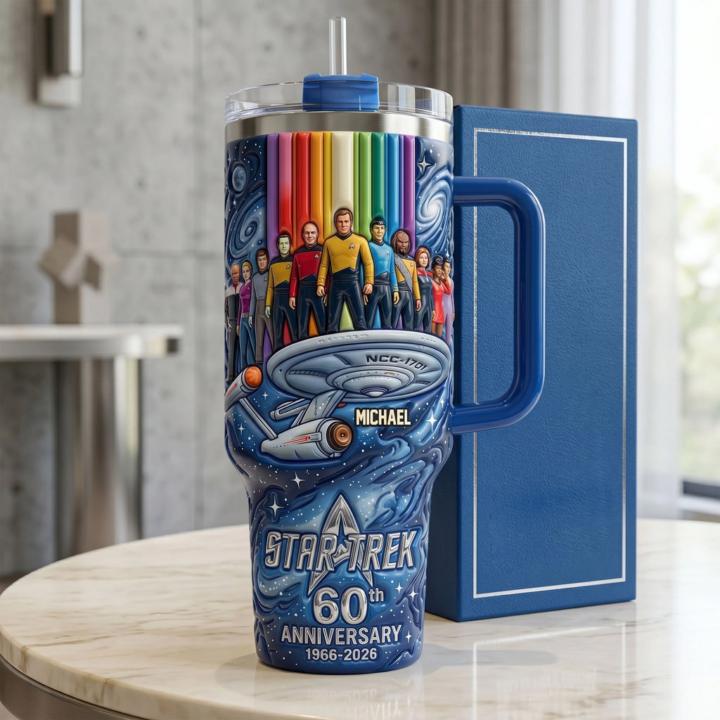 Long Time Leap Tumbler With Handle - Personalized Anniversary Gifts