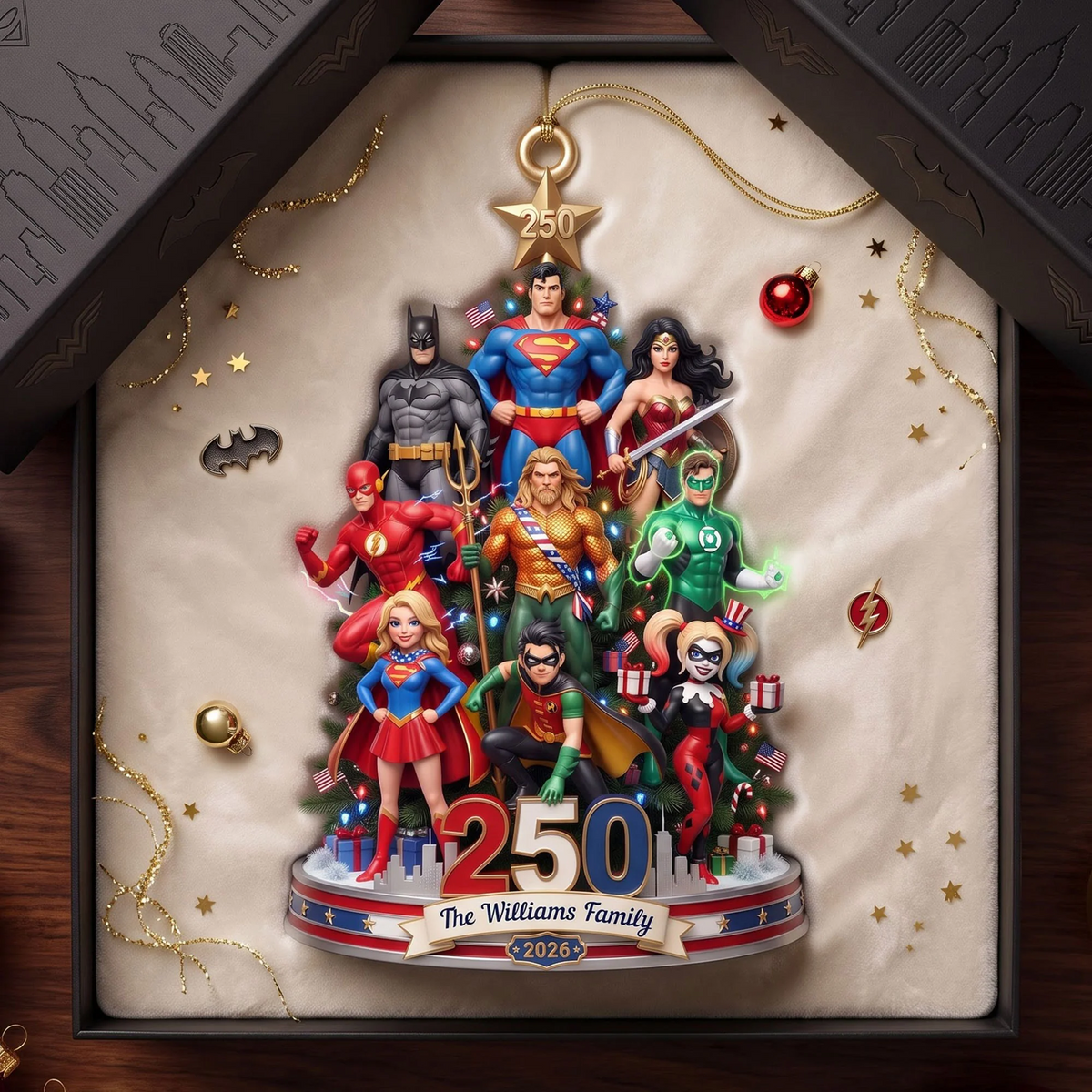 Christmas Superhero Crew Ornament - Personalized Gifts For Fans