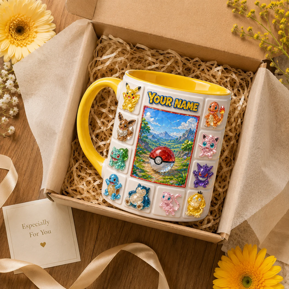 Personalized Pocket Monster Mug – Custom Name Cute Creature Gift