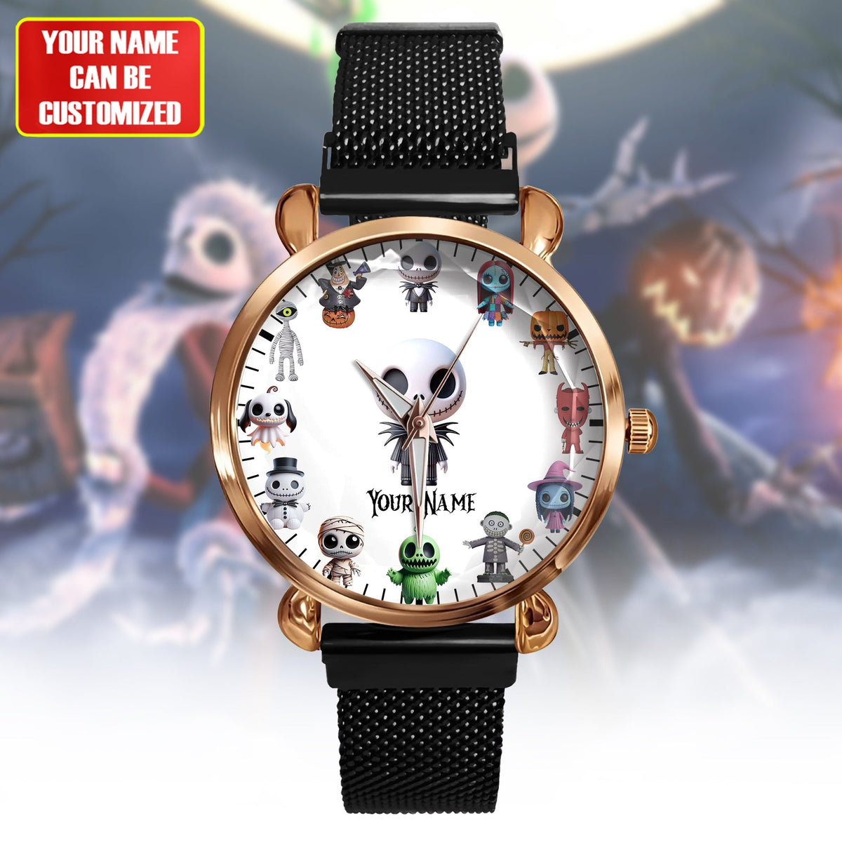Nightmare Time - Personalized Halloween Women Hand Watch