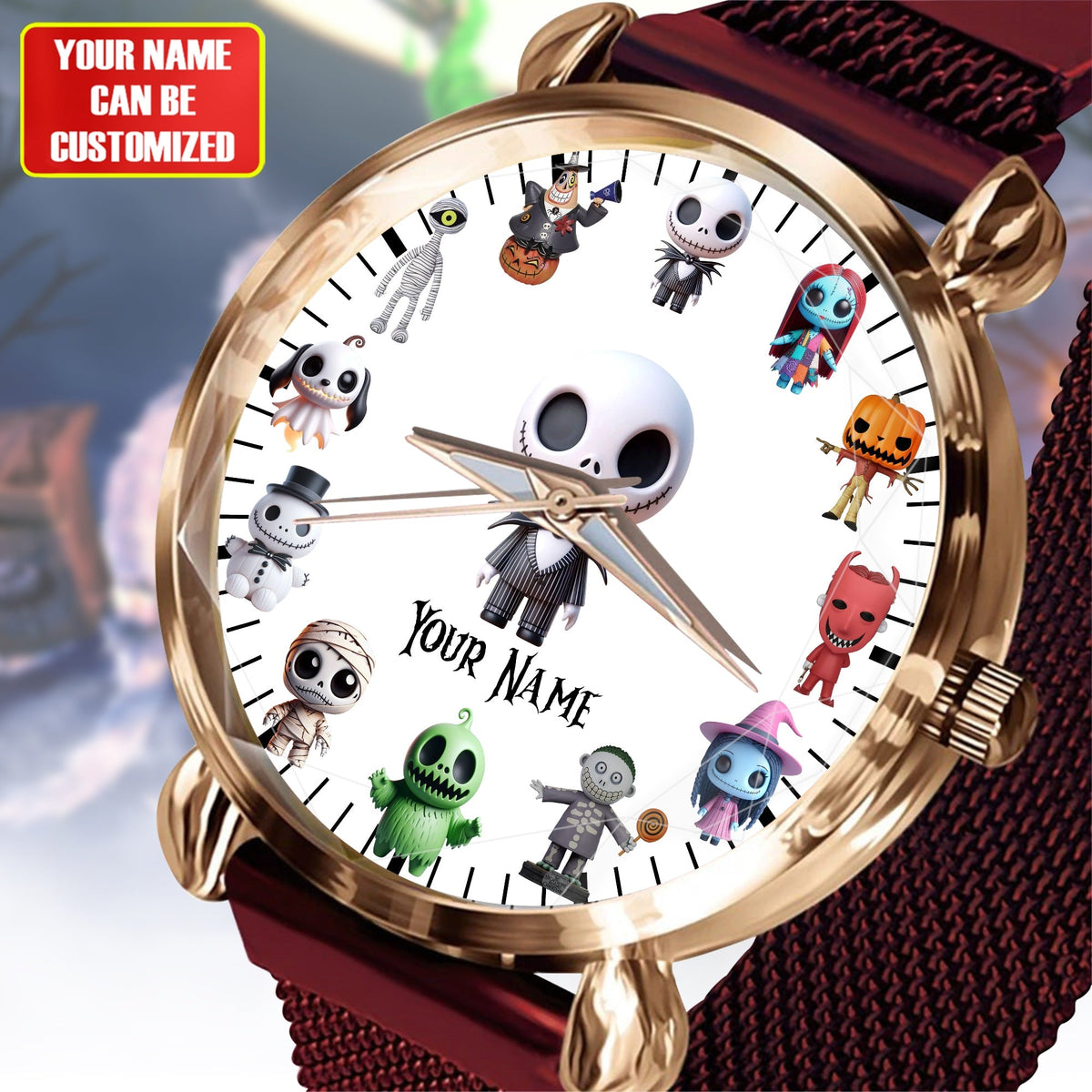 Nightmare Time - Personalized Halloween Women Hand Watch