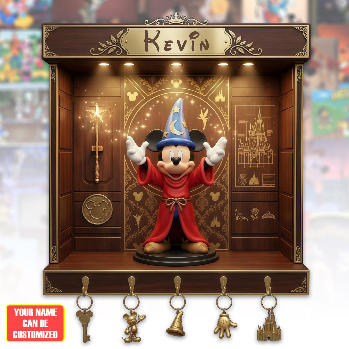 Magical Wizard - Personalized Mouse Key Hanger