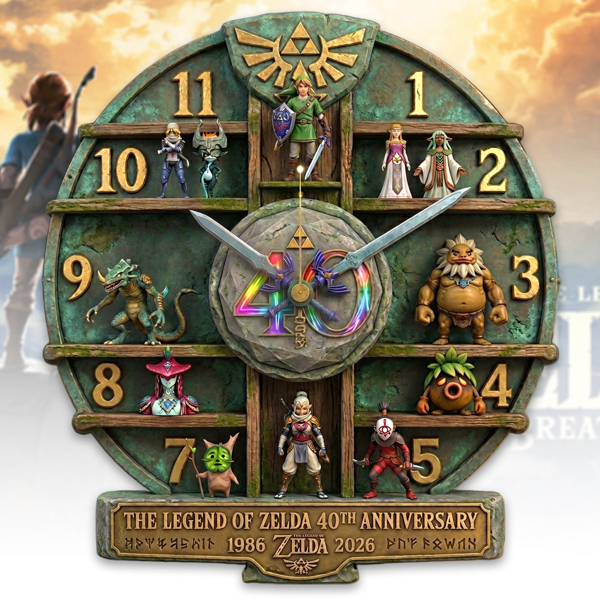 Legend Triforce - Personalized The Hero's Legend 3D Visual Effect Acrylic Wall Clock