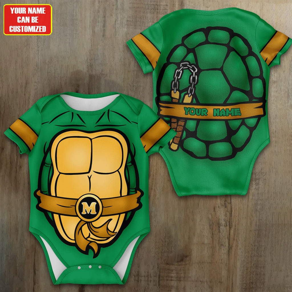 Customized TMNT Jersey , Baby Rib Bodysuit Sizes