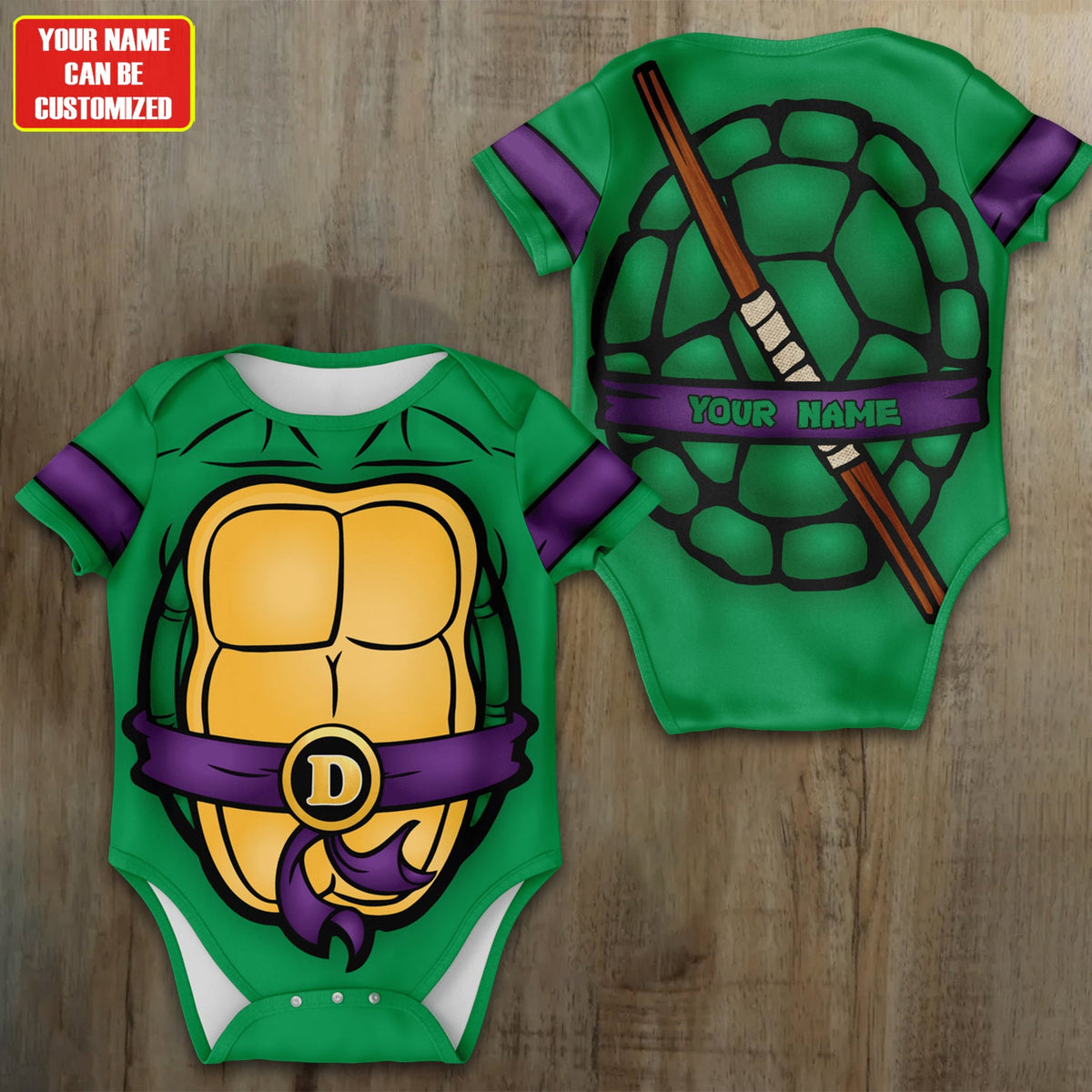 Customized TMNT Jersey , Baby Rib Bodysuit Sizes