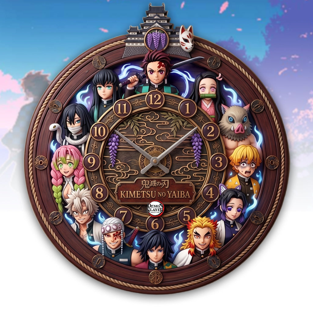 Darkness Hunter Acrylic Hanging Wall Clock - Personalized Gifts For Manga Lovers