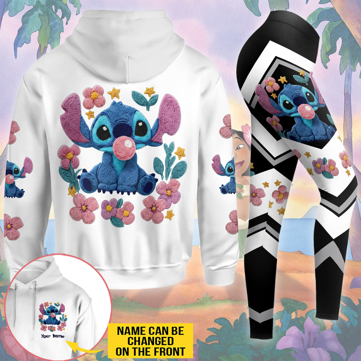 Blue Ohana - Personalized Ohana Hoodie and Leggings