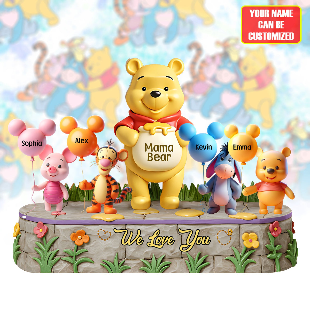 Mama Bear - Personalized Mouse Custom Shaped Acrylic Plaque