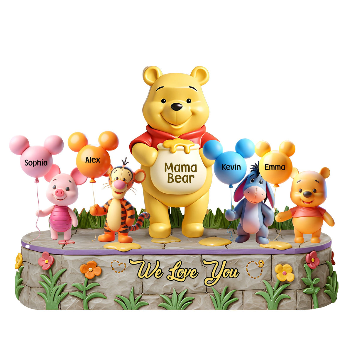 Mama Bear - Personalized Mouse Custom Shaped Acrylic Plaque