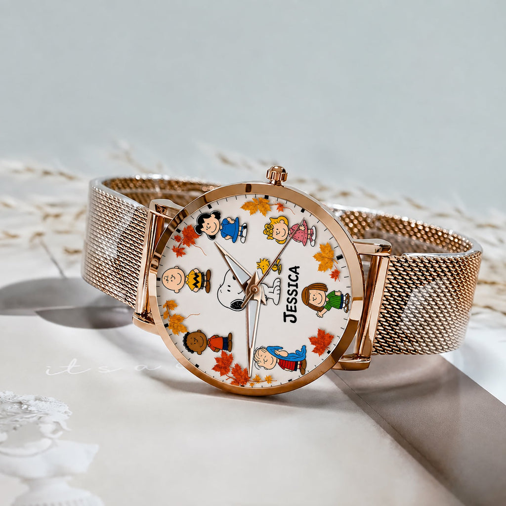 Custom Name Puppy & Friends Handwatch - Personalized Autumn Watch
