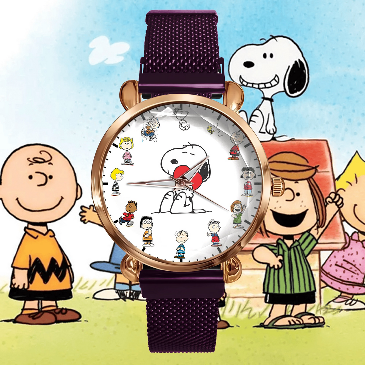 Cartoon Lover 2 Mesh Strap Quartz Watch - Personalized Gifts For Fans