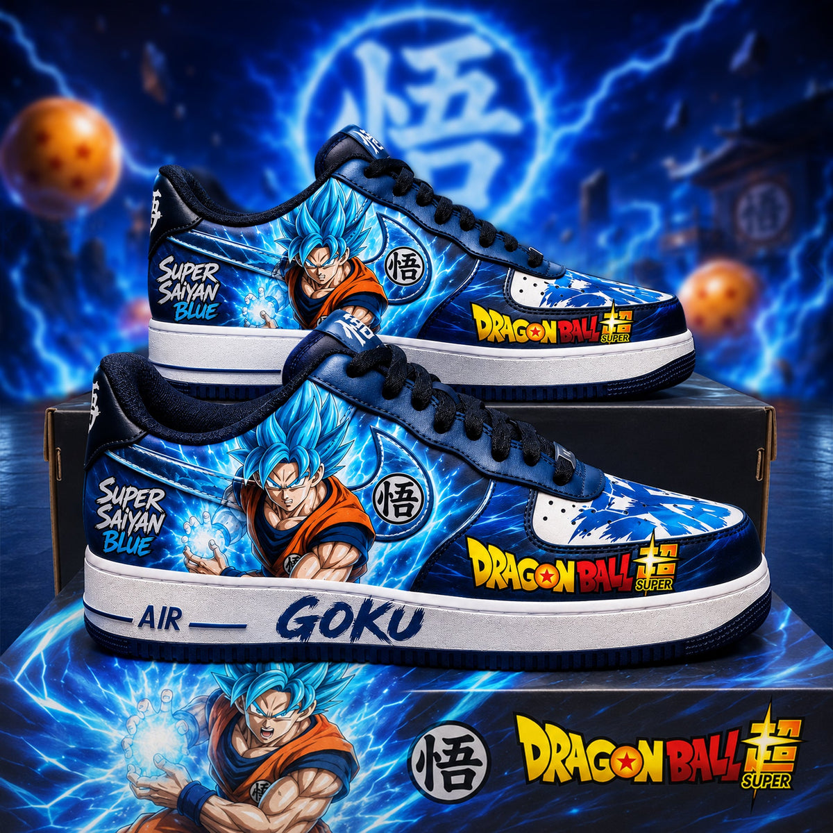 Blue Energy Warrior AJ1 Custom Sneaker