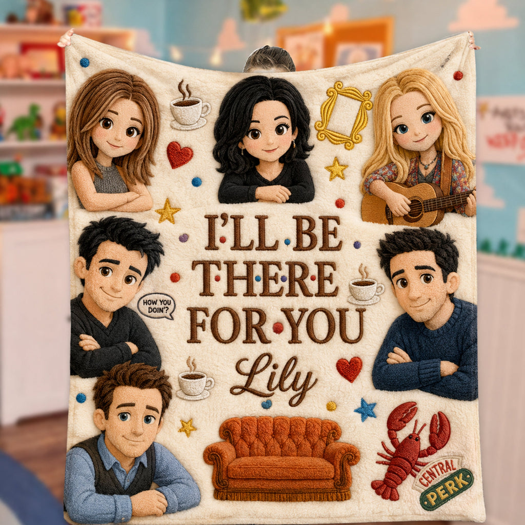 Cozy Friends Character - Personalized TV Series Sitcom Blanket