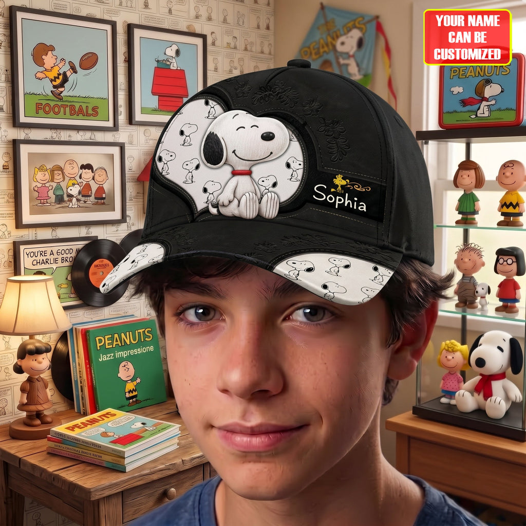 Cartoon Cute Puppy - Personalized Classic Cap, Gift For Cartoon Fans