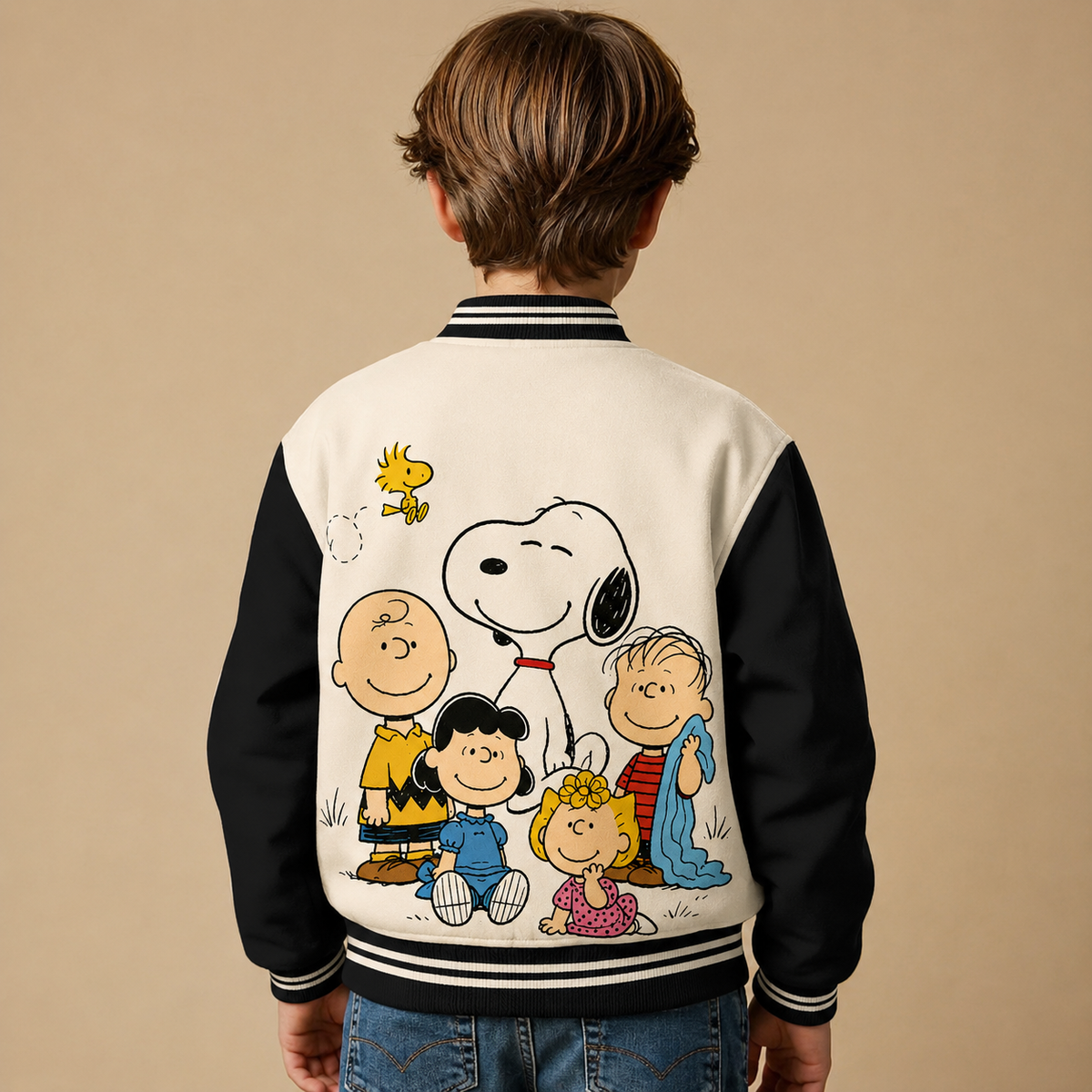 Cartoon Friends - Personalized Cartoon Varsity Jacket