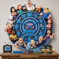 Cartoon Family Acrylic Hanging Wall Clock - Personalized Gifts For Cartoon Lovers