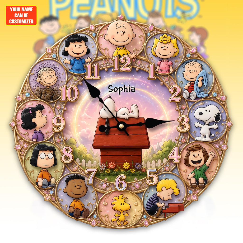 Cute Cartoon Friends Acrylic Hanging Wall Clock - Personalized Gifts For Cartoon Lovers